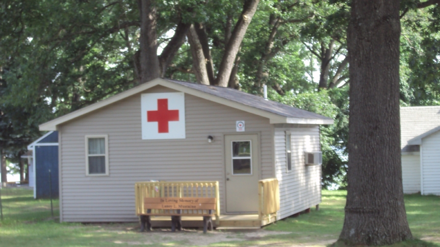 The 'state of the art' Medical First Aid Cottage
Thank you Horley-Hanel VFW Post 3033, Charlotte VFW
Post 2406 Ladies Auxiliary & Dads Post 286.